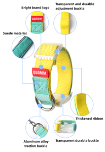 Kingtale Verschleiß festes, kontrast farbenes Nylon-Hunde halsband Verstellbare, haltbare Haustier halsbänder für kleine, mittelgroße Hunde - Product Image 2