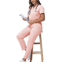 Ensemble de tenues d'infirmière tissées personnalisées unisexe avec poches, style jogger élégant pour le personnel de santé, détection d'aiguilles, en stock