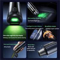 18000Pa Aspirateur de voiture rechargeable 2 en 1 Aspirateur de voiture sans fil à moteur sans balais à 2 vitesses pour voiture