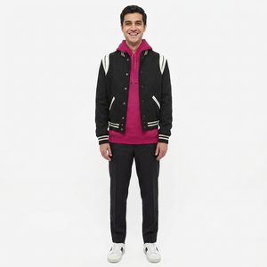 Veste universitaire en laine pour homme XL personnalisée 2024, de haute qualité, en cuir avec patchs en chenille et logo universitaire, veste pour homme - Product Image 1