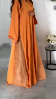 Robe maxi Abaya de luxe Mexizo avec des perles et des patchs en maille pour femmes musulmanes, mode islamique de Dubaï, robe de soirée