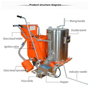 Voorverwarmer Functie Thermoplastische Weg Lijn Markering Verf Machine Prijs