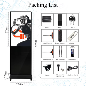 43 49 55 65 inch HD đứng áp phích <span class=keywords><strong>LCD</strong></span> kỹ thuật số biển và hiển thị quảng cáo kiosk với wifi/USB/CMS cho quảng cáo bảng điều chỉnh màn hình cảm ứng - Product Image 3