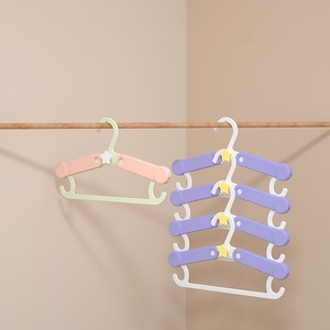 <span class=keywords><strong>Cintres</strong></span> multifonctionnels pour vêtements de bébé, <span class=keywords><strong>cintres</strong></span> de séchage pour la maison, <span class=keywords><strong>cintres</strong></span> en plastique extensibles et antidérapants, <span class=keywords><strong>lot</strong></span> de cinq - Product Image 3