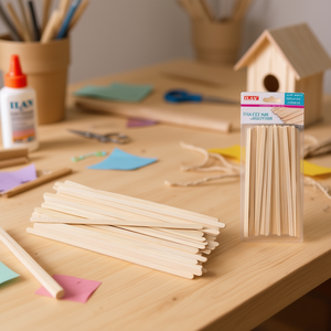 Bastoncini di Legno Ilan 1.3x6.3x178mm per Artigianato, Confezione da 50 Pezzi - Product Image 3