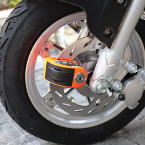 Serrure à disque de moto avec disque d'alarme Serrure de frein de sécurité pour vélo Serrure d'alarme antivol pour vélo