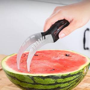 En gros Syh560 Coupe-fruits et outil à melon 2-en-1 en acier inoxydable, 2 pièces, Trancheuse à pastèque pour la cuisine - Product Image 1