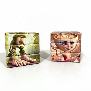 <span class=keywords><strong>Cube</strong></span> <span class=keywords><strong>Rubik</strong></span> promotionnel Beckon, matériau ABS personnalisé, autocollant avec logo pour les événements d'entreprise - Product Image 1