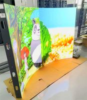Écran d'affichage vidéo LED flexible incurvé pour intérieur P1.25 P1.56 P1.86 P2 P2.5, écran LED flexible pour boutique, magasin, bar