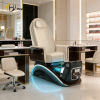 Fauteuil de pédicure électrique européen personnalisable de luxe avec massage pétrissant pour salon de manucure