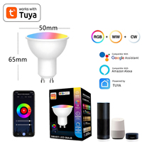 Juego de Bombillas LED Inteligentes y Lámparas de Techo Tuya, WiFi RGB+CCT, Regulables, 9W/10W/24W, E26 E27 GU10 B22, Compatibles con Alexa y Google Home, Sincronización Musical