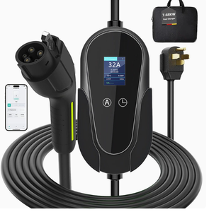 Nuevo Cargador Portátil para Vehículos Eléctricos Tipo 2 de 7kW, Pistola de Carga para Vehículos Eléctricos de Nivel 2 con Pantalla LCD para Uso Doméstico y de Viaje - Product Image 1