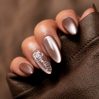 Faux ongles à presser fabriqués à la machine, motifs 3D fleur, léopard, French, œil de chat, amande, réutilisables, vente en gros