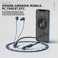Auriculares Inalámbricos SIBYL con Banda para el Cuello, Cancelación de Ruido Inteligente 5.2, Auriculares Deportivos Bilaterales Magnéticos, Manos Libres