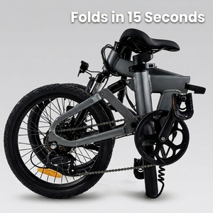 Bicicleta Eléctrica Plegable de 20 Pulgadas con Frenos de Disco Mecánicos y Batería de Litio Extraíble, Bicicleta Eléctrica Portátil para Desplazamientos - Product Image 2