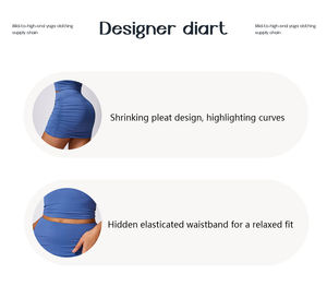 G Top Nieuwe Trendy Langarm Top Effen Kleur Ademend Gym Elegante Rokpak Fitness Workout Yoga Set voor Dames - Product Image 3