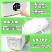 Mini Lave-linge Portable Pliable à Chargement Frontal 16L Boîtier ABS 3 Modes de Nettoyage Tambour Nettoyant pour Vêtements de Bébé/Lingerie Intime VR UK