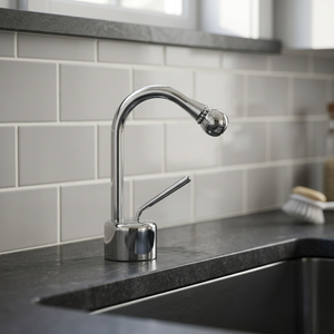 Gessi Goccia Polished Chrome Bidet Bathroom Faucet Designer Chrome Mixer Tap, Sculptural Water Drop Design Modern Bathrooms - Product Image 3