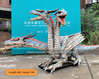 Modèle réaliste de Dragon Animatronic personnalisé, Statue de Dragon rouge de fournisseur d'usine de chine