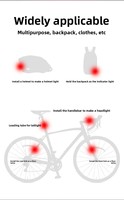 Hochwertiges LED-Fahrrad-Rücklicht mit PC-Gehäuse, Bremssensor, IP64 Wasserdicht, Wiederaufladbar, 5 Modi, 500M Sichtbarkeit