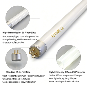 Collesun Ampoule UV T5 8W 12 pouces 365nm de remplacement pour pièges à mouches collants, moustiques, moucherons, mouches à fruits, Aedes, anti-insectes d'intérieur non toxiques - Product Image 4