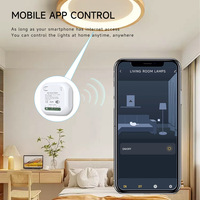 Module de commutation intelligent Wi-Fi 10A 240V marche/arrêt RF433 en PC ignifuge, compatible avec panneau de commutation sans fil auto-alimenté