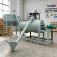 Ligne de production de mortier sec simple 5-8tph, mélangeur de mortier sec, machine de production de mortier