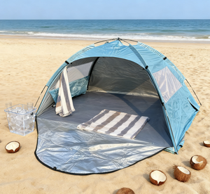 Abri de plage hexagonal portable, protection UV, tente de glamping, parasol facile à <span class=keywords><strong>d</strong></span>éplier pour le camping en famille en plein <span class=keywords><strong>air</strong></span> - Product Image 2