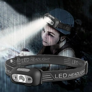 1 Unidad de Linterna Frontal Portátil Mini LED con Sensor, Recargable por USB con Batería Integrada <span class=keywords><strong>para</strong></span> Acampar al Aire Libre y Pescar - Product Image 1