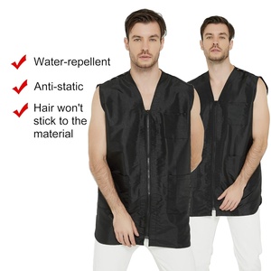 VINNIE Blouse <span class=keywords><strong>de</strong></span> barbier personnalisée Veste <span class=keywords><strong>de</strong></span> salon <span class=keywords><strong>de</strong></span> coiffure Vêtements blouse avec <span class=keywords><strong>filet</strong></span> - Product Image 1