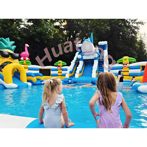 حديقة مائية تجارية قابلة للنفخ من هواتونغ، معدات حديقة مائية بتصميم المحيط، زحليقة مائية للأطفال والكبار مع حوض للإيجار - Product Image 4