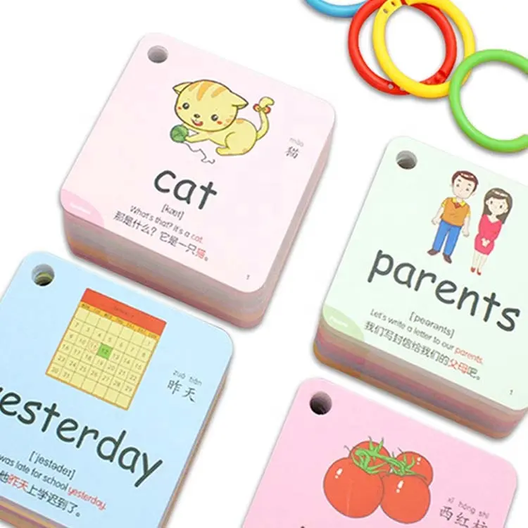 Educational Tear Not Rotten Early Teaching Infant Cognitive Card with Chinese and English Toys Learning Toys Earlier Education