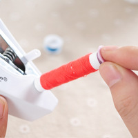 Mini machine à coudre portable manuelle, kit de voyage facile à utiliser avec accessoires pour perruques, en plastique durable