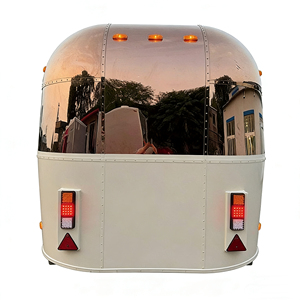 VIC Custom Stainless Steel Aluminum Mobile Food Trailer Multifunctional 4 <b>Wheel</b> Design Built-In Heater for Snack Food Chips - Product Image 3