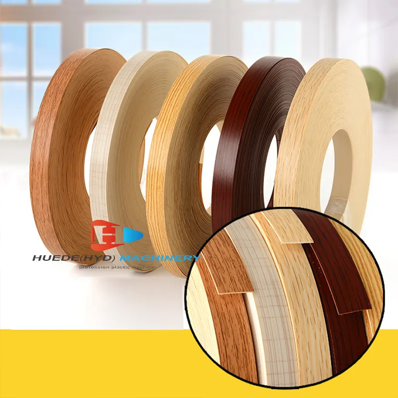 Furniture decoration accessories wood color solid color pvc edge banding making machine