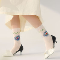 Chaussettes habillées personnalisées pour femmes, tricotées avec logo sur mesure, respirantes, antibactériennes, en nylon, pour l'automne et le quotidien