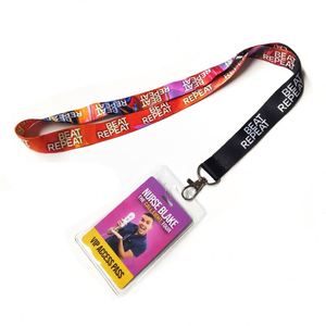 Sublimation <b>Polyester</b> <b>Lanyard</b> Custom Logo Plastic Id Badge Holder Printed <b>Lanyard</b> Card Holder Neck Strap - Product Image 3