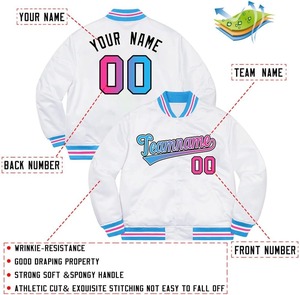 Veste de baseball universitaire décontractée pour hommes en couleurs arc-en-ciel col montant pour les activités de plein air du printemps broderie OEM personnalisée - Product Image 6