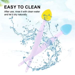 Hot Sales Customized Private Label Double-sided Silicone Exfoliate Pore Cleansing Brush Tools Nose and Lip Exfoliating Brushes - Product Image 6