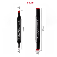 Bo Yi Xuan Set de stylos marqueurs d'art pour étudiants Pointe fine Dessin de couleur à base d'alcool avec pointe de pinceau Matériau en plastique PP