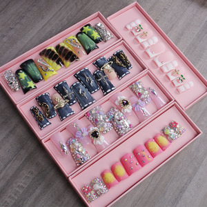 Venta al por Mayor de 10 Piezas/Caja de <span class=keywords><strong>Uñas</strong></span> Postizas Hechas a Mano de Alta Calidad con Diseño de <span class=keywords><strong>Uñas</strong></span> <span class=keywords><strong>Largas</strong></span> en Caja - Product Image 2