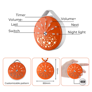 Machine à Sons Apaisants Portable pour Bébé avec Veilleuse LED RGB, 10 Sons Relaxants, Bruit Blanc pour la Nuit, Idéale pour la Crèche, la Maison et les Voyages - Product Image 3