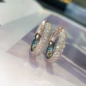 GEMLOVE 1.26CT Boucles d'oreilles vintage françaises-Or 18K Lab Diamond Light Bijoux de luxe pour femmes - Product Image 4