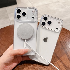 เคสโทรศัพท์มือถือมีแม่เหล็กใสป้องกันสีเหลืองสำหรับ iPhone 13 14 15 16 17 PRO MAX ฝาครอบโทรศัพท์ PC คริสตัลแบบใส - Product Image 6