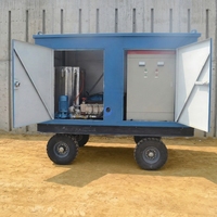 Nouvelle Pompe de Nettoyage par Hydrojet Portable, Machine de Nettoyage à l'Eau de Qualité Industrielle 480 bars 7000 psi 55 kW, Remorque de Nettoyage à l'Eau