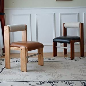 <span class=keywords><strong>Chaise</strong></span> de <span class=keywords><strong>salle</strong></span> à <span class=keywords><strong>manger</strong></span> moderne en cuir massif de style mid-century, <span class=keywords><strong>chaise</strong></span> de coiffeuse/bureau écologique et tabouret design pour la maison et l'hôtellerie - Product Image 1