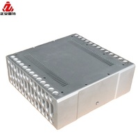 LEITE Boîtier de châssis tout aluminium CNC pour amplificateur de puissance audio DIY OEM Custom Made 430mm * 150mm * 410mm Micro Usinage
