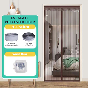 Phong Cách Hiện Đại Từ Lưới Muỗi Cửa Lưới Màn Hình Mạnh Mẽ <span class=keywords><strong>Velcro</strong></span> Đóng Cửa Rèm Cho Nhà Khách Sạn Quán Cà Phê Bao Gồm - Product Image 5