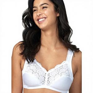 <span class=keywords><strong>Wonderbra</strong></span> Soutien-gorge sans armatures pour femme, en dentelle florale, à maintien complet, avec bretelles rembourrées, blanc, 34B US - Product Image 4