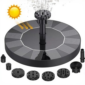 <b>Solar</b> <b>Pump</b> With LED Lights Upgraded 3W <b>Solar</b> Water With 7 Nozzle and 900mAh Battery Free Standing Floating HY-PP LED Lights 8 - Product Image 3
